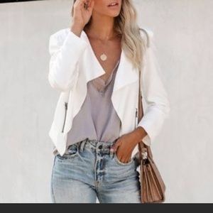Vici White Blazer/Jacket Size Small